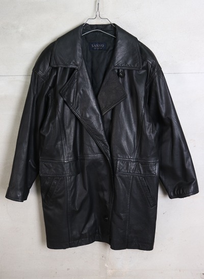 (Made in KOREA) SANYO leather jacket